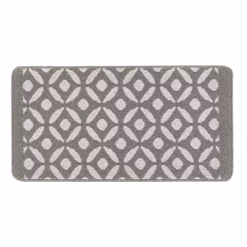 My Mat Stain Resistant Crescent Runner in Silver and Grey, W: 67 cm, L: 100 cm – 1