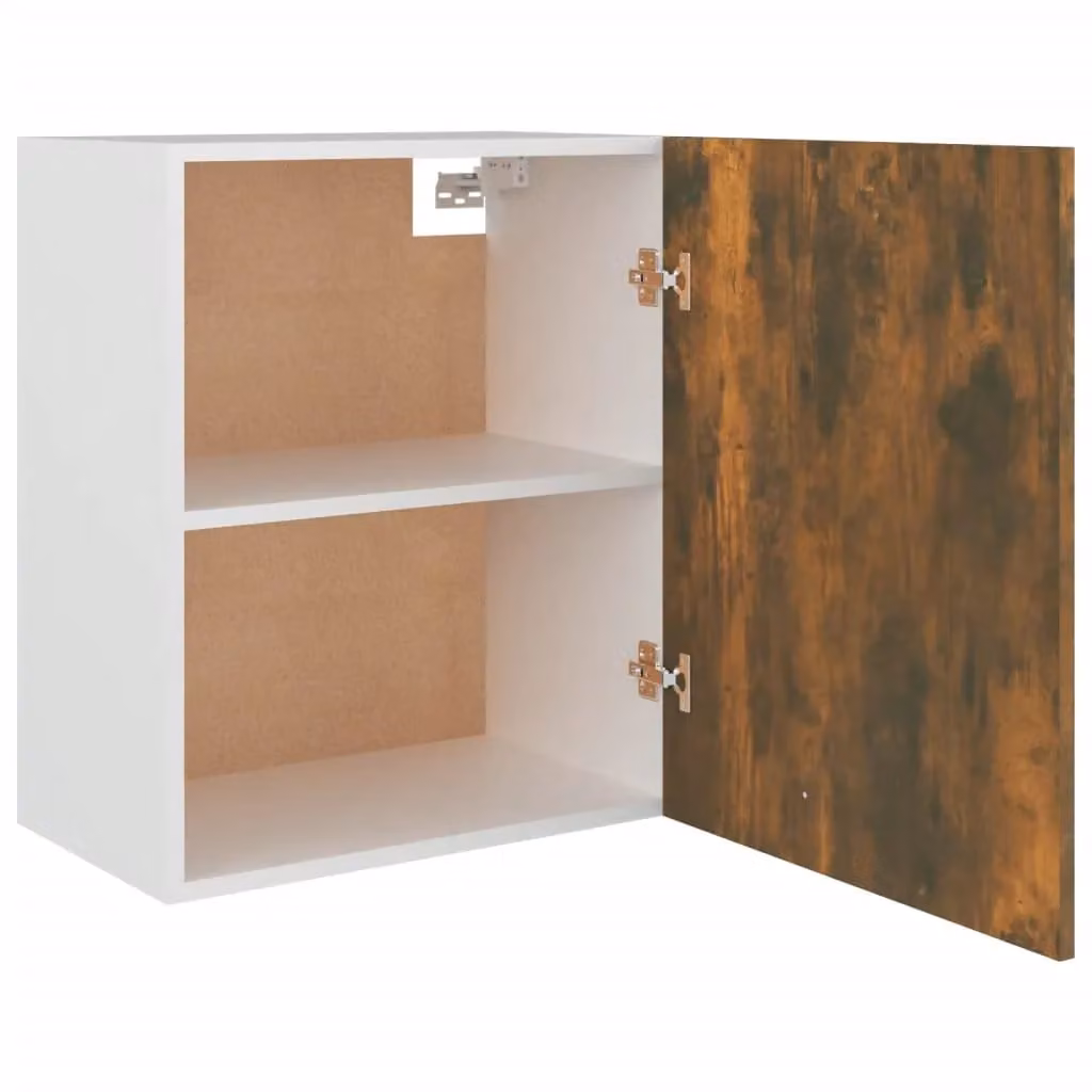 Berkfield Home Smoked Oak Hanging Cabinet, Brown, W: 50 cm, D: 31 cm, H: 60 cm – 4
