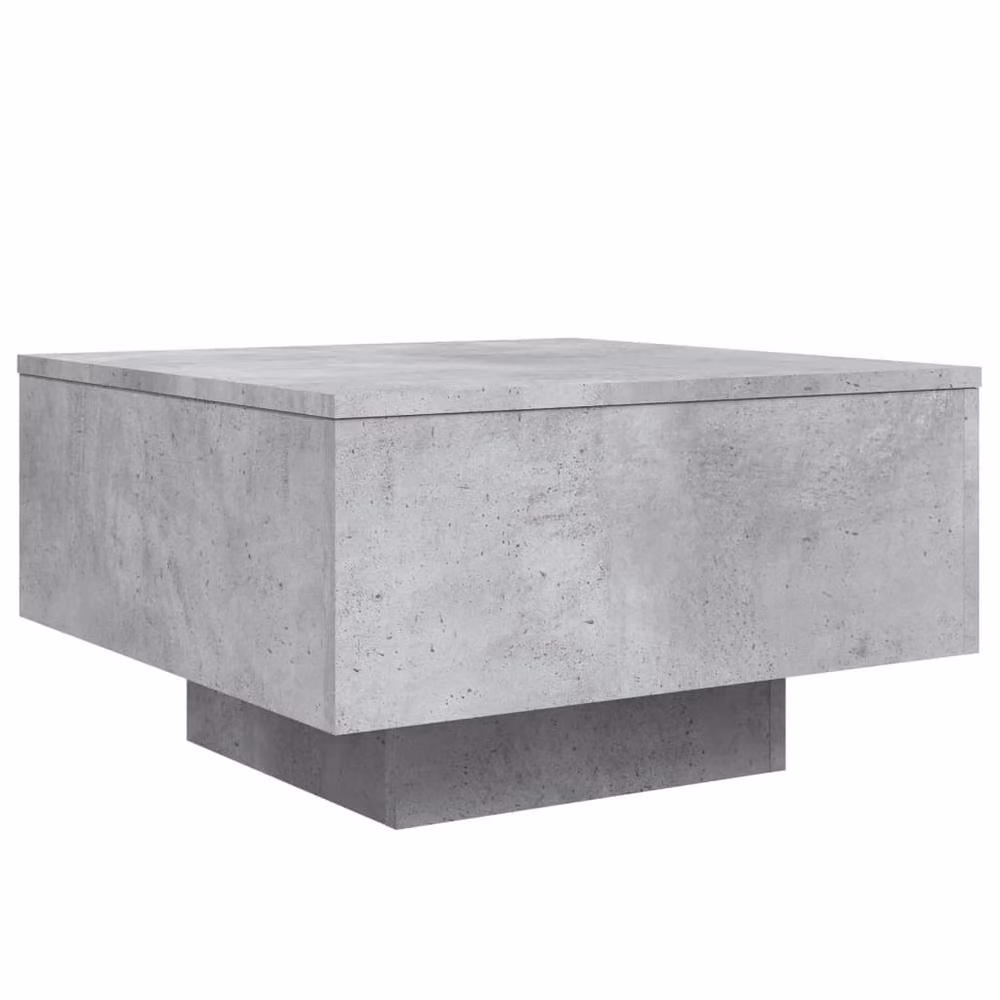 Berkfield Home Modern Square Coffee Table in Concrete Grey, W/D/H: 55 x 55 x 31 cm – 2