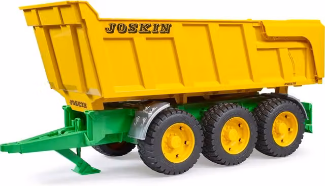 Bruder Joskin Tipping Trailer Playset Model, Green and Yellow, 1:16 Scale