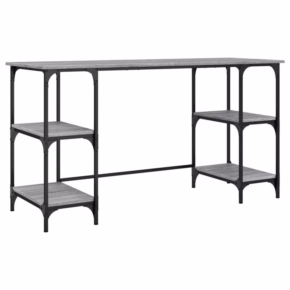 Berkfield Home Sonoma Grey Decorative Writing Desk with Metal and Engineered Wood, W: 140 cm, D: 50 cm, H: 75 cm – 2
