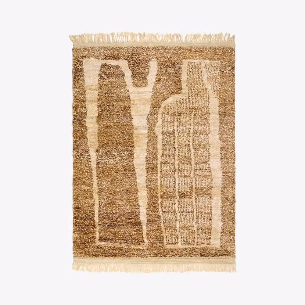 Atkin and Thyme Katrin Jute and Cotton Hand-Knotted Rug, Beige, W: 170 cm, D: 240 cm