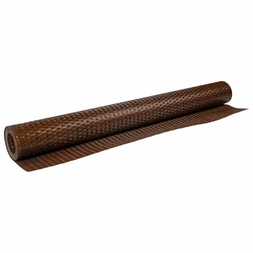 Berkfield Home Poly Rattan Balcony Screen in Brown and Black, W: 400 cm, H: 90 cm – 3