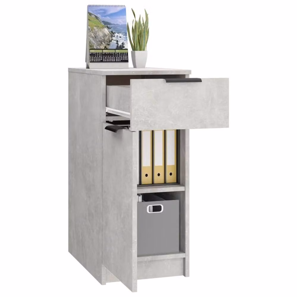 Berkfield Home Desk Cabinet in Concrete Grey, W/D/H: 33.5 x 50 x 75 cm – 2