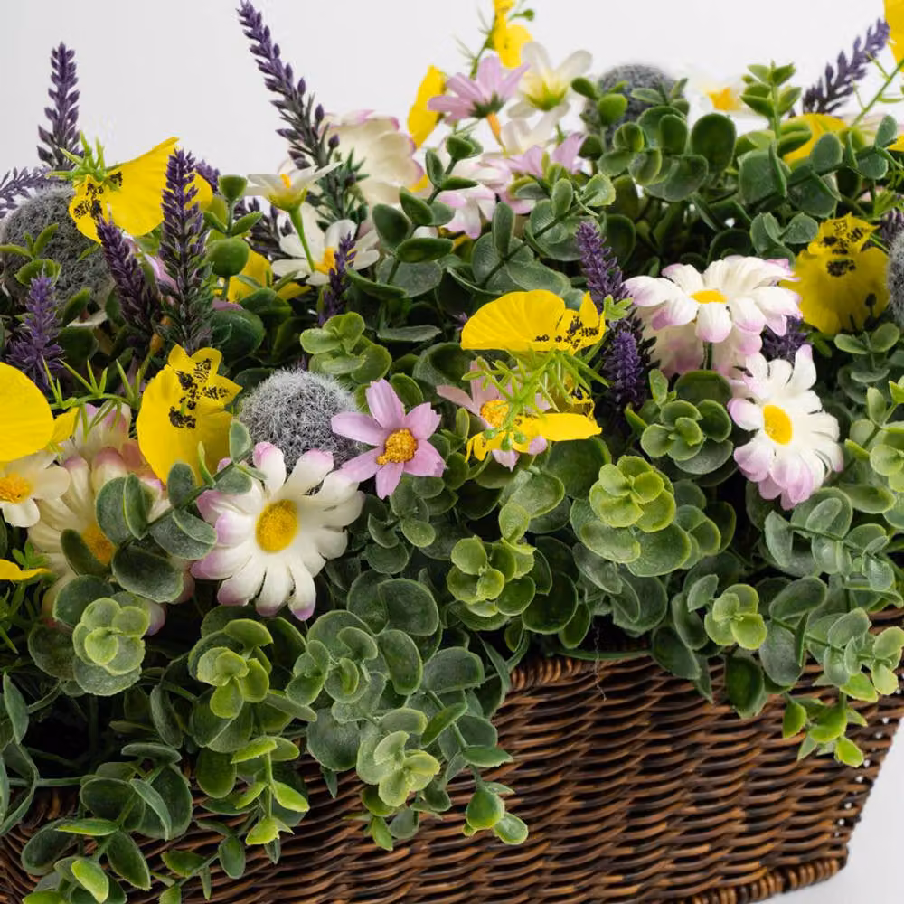 Scottish Everlastings Ltd Mixed Floral Outdoor Planter, Multicolour, 50cm – 2