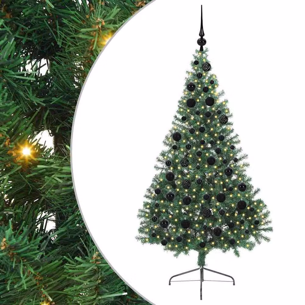 Berkfield Home Beautiful Pre-lit Artificial Christmas Tree, Green, Height: 180 cm – 3