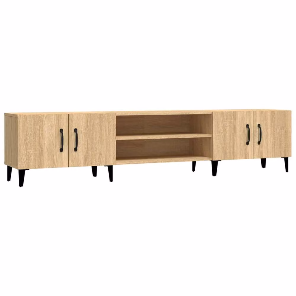 Berkfield Home TV Cabinet in Sonoma Oak Light Brown, W: 180 cm, D: 40 cm, H: 31.5 cm – 2