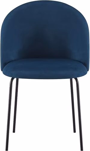 Seconique Boston Dining Chairs in Blue Velvet, Set of 4 – 4
