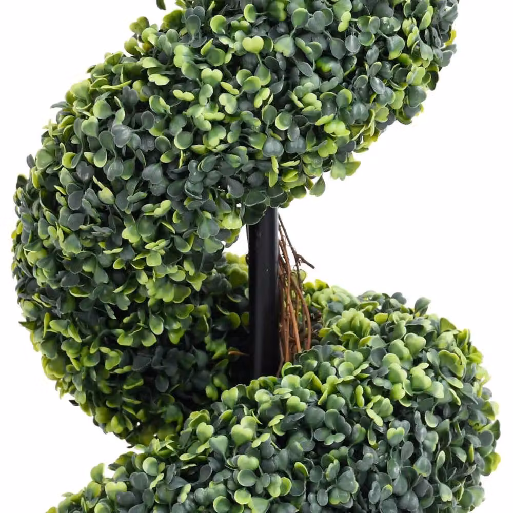 Berkfield Home Artificial Green Boxwood Spiral Potted Plant, Height: 59 cm – 3