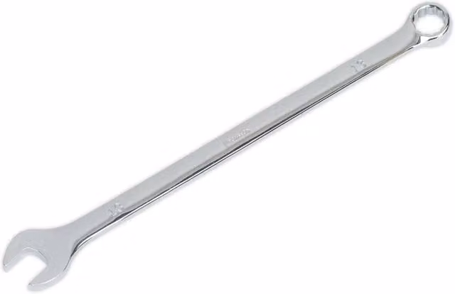 Loops Extra Long Combination Spanner, Chrome Vanadium Steel, Silver, Length: 243 mm, Size: 13 mm
