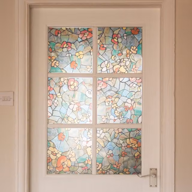 d-c-fix Venetian Garden Art Nouveau Self-Adhesive Stained Glass Window Film, Multicolour