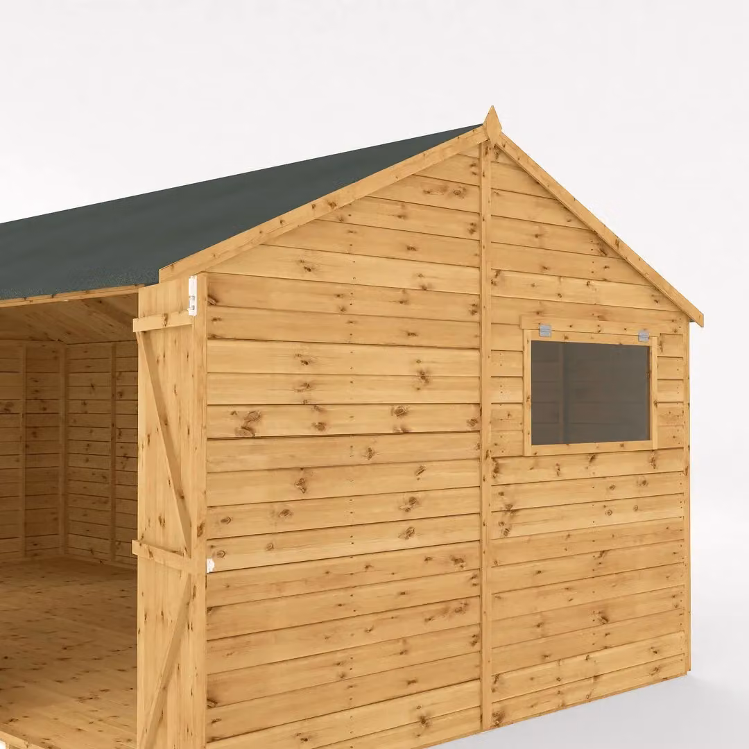 Mercia Premium Shiplap Reverse Apex Workshop in Brown, W: 606.2 cm, D: 323.0 cm, H: 250.3 cm – 2