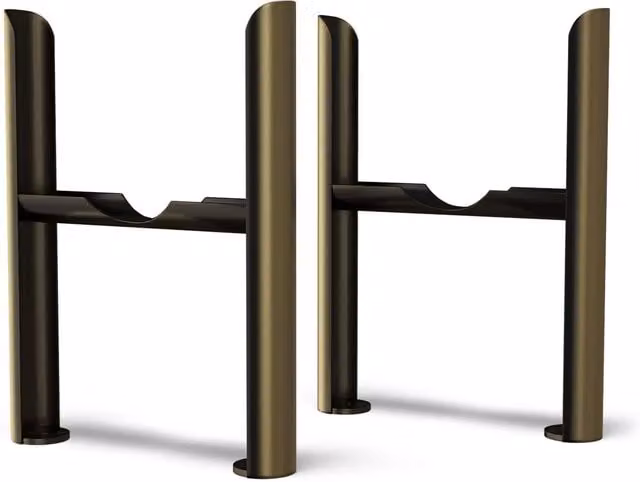 UK Radiators Alpha 3 Column Radiator Feet in Matt Antique Brass, 79mm