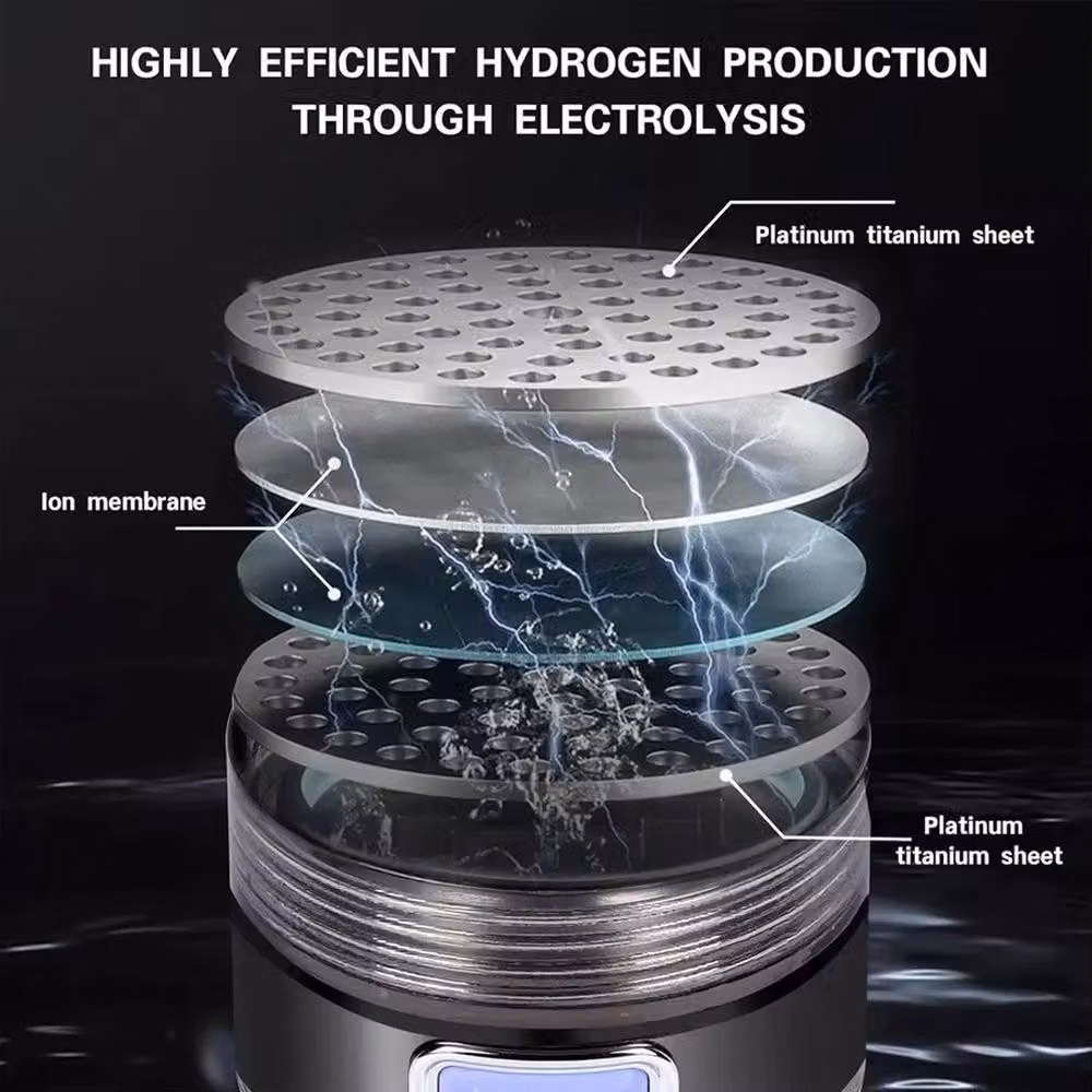 NESTLUNE Hydrogen Rich Water Generator Bottle, 1.5 l, Grey and Transparent – 5
