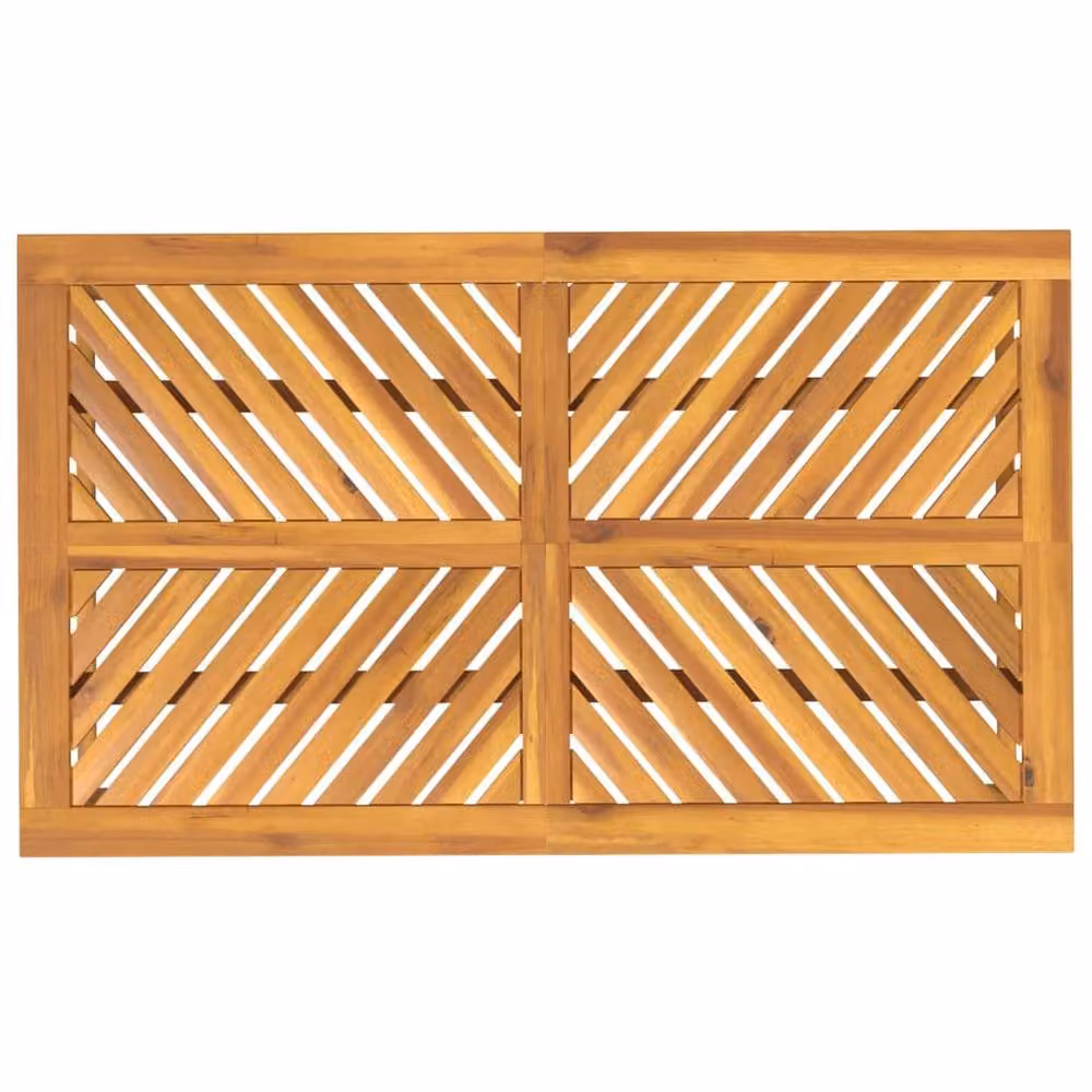 Berkfield Home Extendable Acacia Wood Garden Dining Table in Brown, W/D/H: 150 x 90 x 74 cm – 3