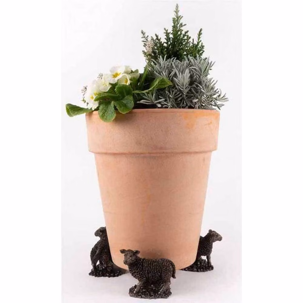 Jardinopia Antique Bronze Sheep Planter Pot Feet, Set of 3 – 2