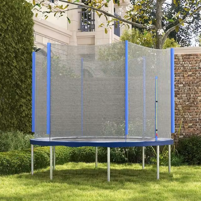 SPORTNOW Trampoline Net with Zipped Door, Blue, 10ft / 305cm
