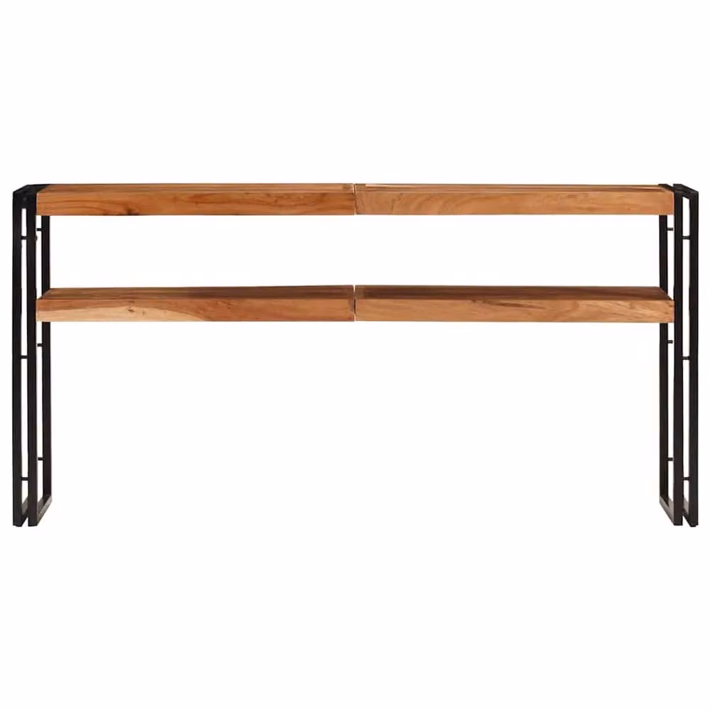 Berkfield Home Industrial Console Table in Brown Solid Acacia Wood, W/D/H: 150 x 30 x 75 cm – 3