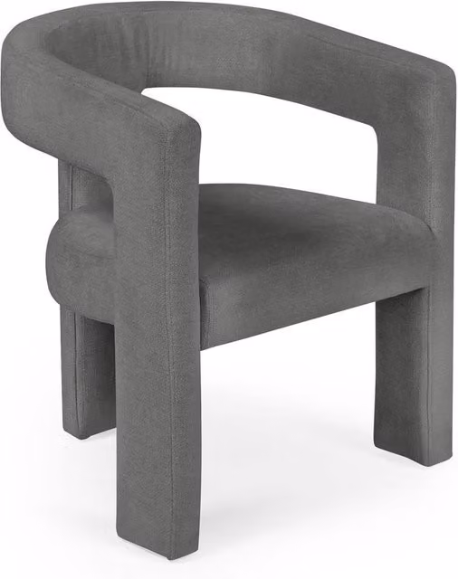 Cheshire Dorella Premium Grey Chenille Upholstered Dining Chair with Armrests – 1