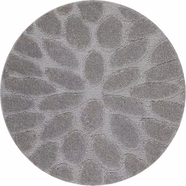 RugsX Grey Round Bath Mat, Diameter: 100 cm