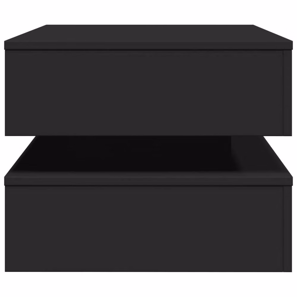 Berkfield Home Modern Black Coffee Table with LED Lights W/D/H: 90 x 50 x 40 cm – 7