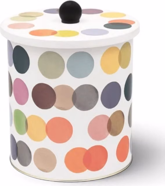 Emma Bridgewater Dotted Biscuit Barrel in Multicolour and Yellow Metal