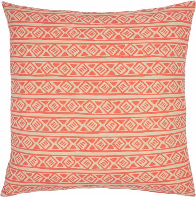 Make It A Home Nomi Monoprint Square Linen Cushion in Orange