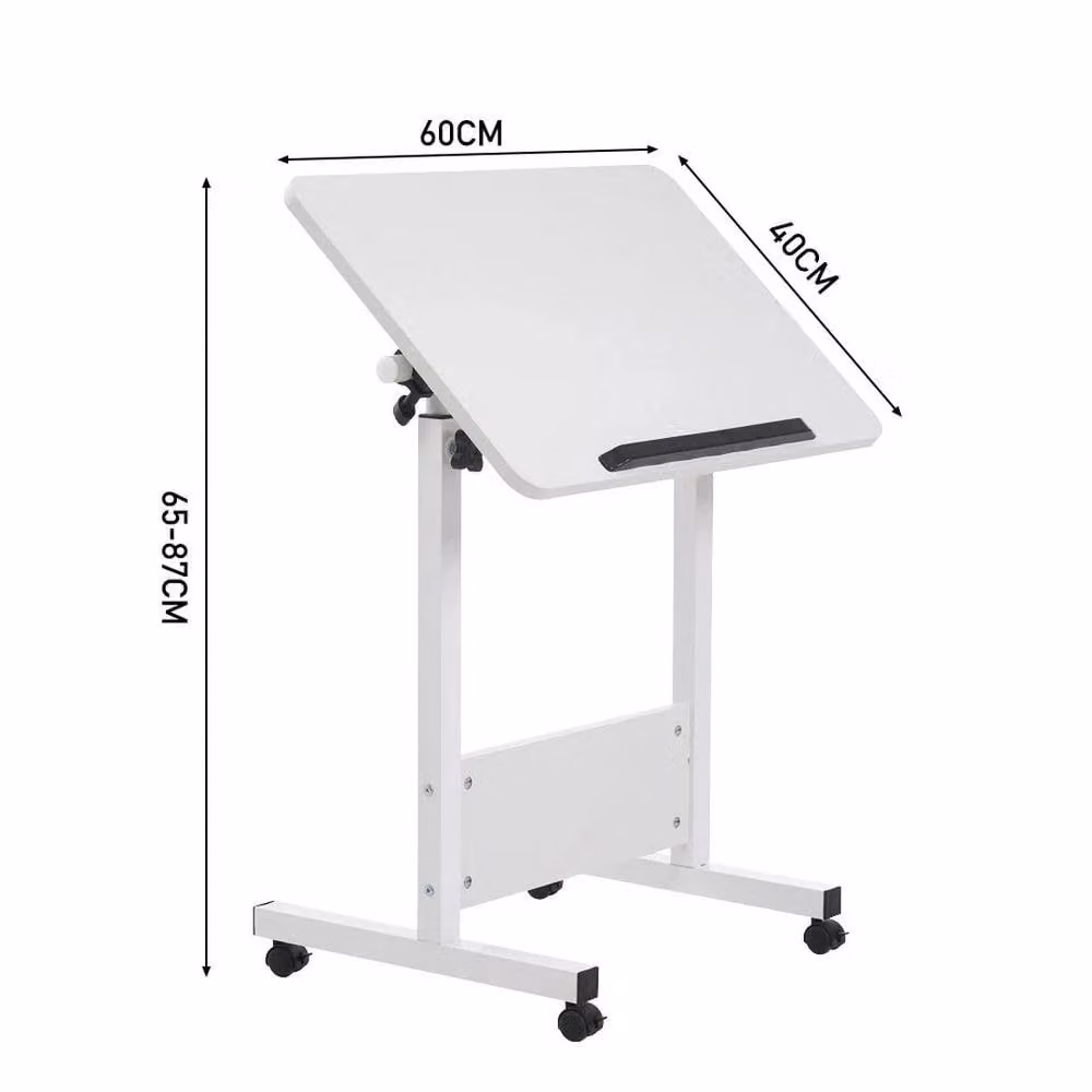 EONLION Height Adjustable Folding Laptop Table in White, 100 cm – 2