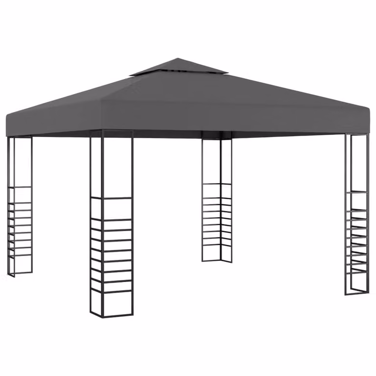 Berkfield Home Stylish Garden Marquee in Anthracite Grey, W: 300 cm, D: 300 cm, H: 270 cm