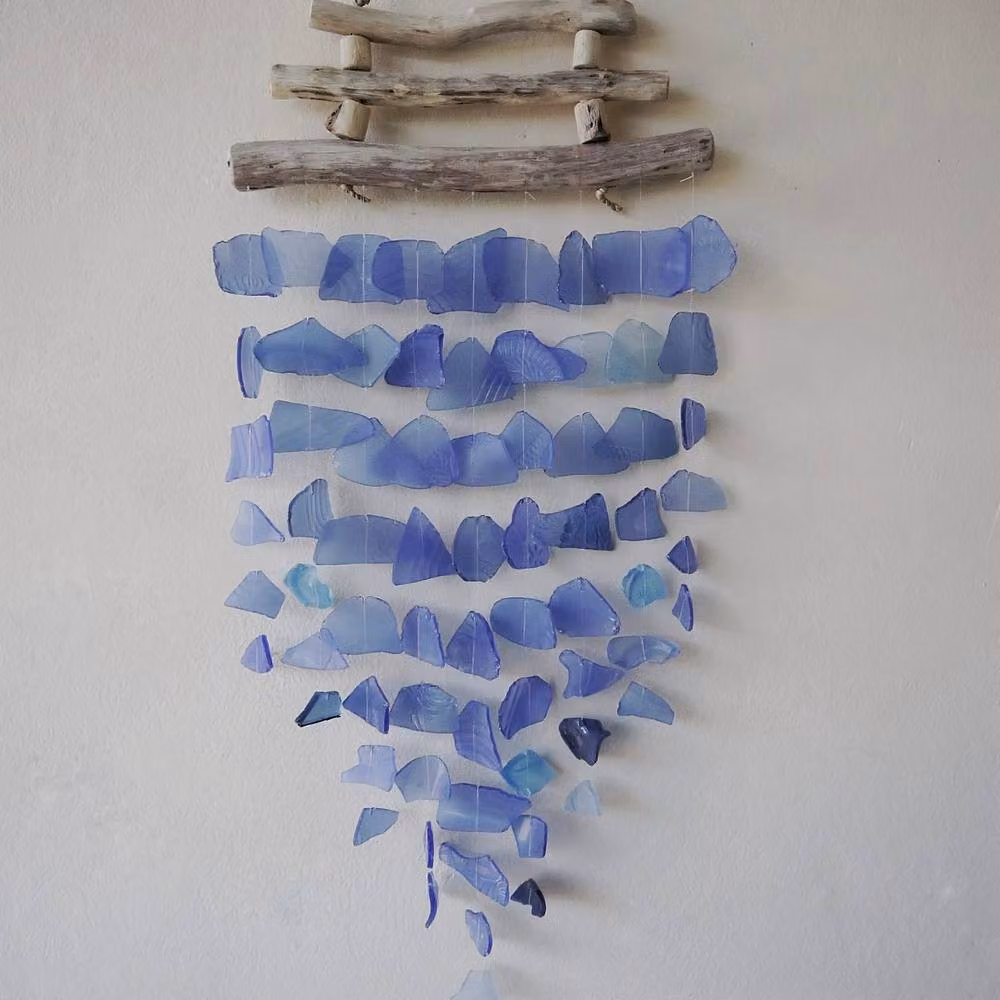Serenityy Ocean Breeze Ocean Wind Chime in Blue Glass – 2