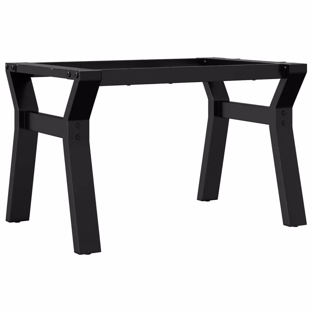 Berkfield Home Y-Frame Coffee Table Legs in Matt Black Steel, W/D/H: 60 x 40 x 38 cm – 1