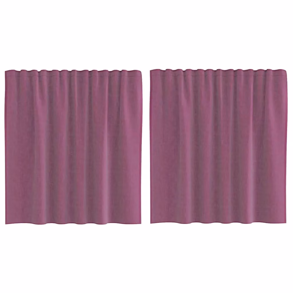 Berkfield Home Purple Voile Fabric Panel Curtains with Tabs, 2 Pack, W: 140 cm, H: 140 cm – 2