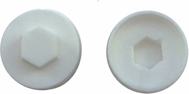 JCP Construction Products White Plastic Cover Caps, 16mm, Box of 1000