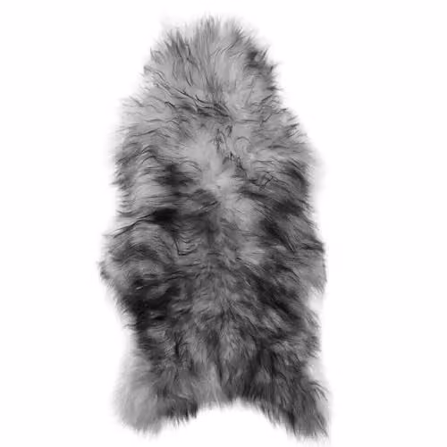 Simply Sheepskin Black and White Icelandic Wool Rug, W: 100 cm, D: 60 cm – 1