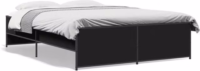 Berkfield Home Small Double Bed Frame in Black, W/D/H: 120 x 200 cm – 1