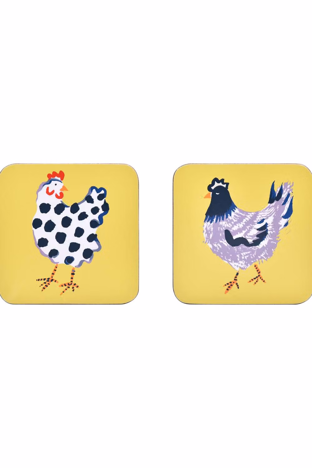 Ulster Weavers Chick Chicken Yellow Printed MDF Coasters, Pack of 4 – 2