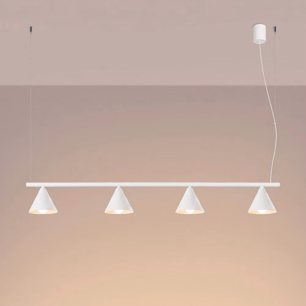 Sollux Lighting Modern 4-Light Ceiling Chandelier in White, W/D/H: 122 x 215 x 14 cm – 2
