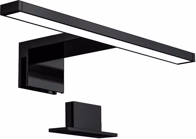 B.K.Licht Black 5W LED Vanity Mirror Light with Neutral White 4000K Illumination and IP44 Rating