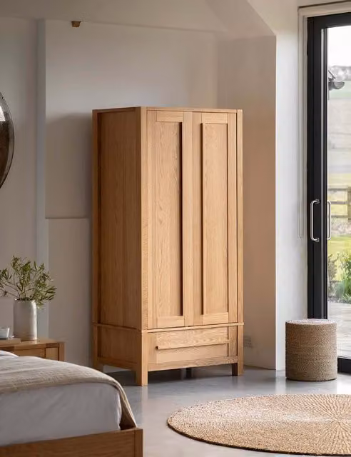 Gallery Direct Sonoma Double Wardrobe in Oak with Soft Close Doors and Internal Drawers