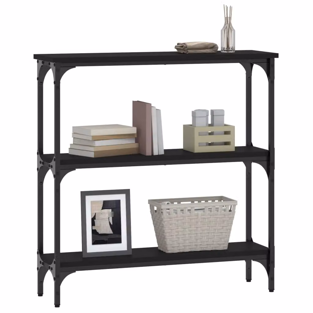 Berkfield Home Black Industrial Console Table, W/D/H: 75 x 22.5 x 75 cm – 3
