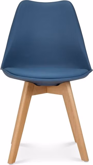 Bravich LTD Rocco Tulip Dining Chair Set of 2 in Navy Blue Synthetic Leather – 1