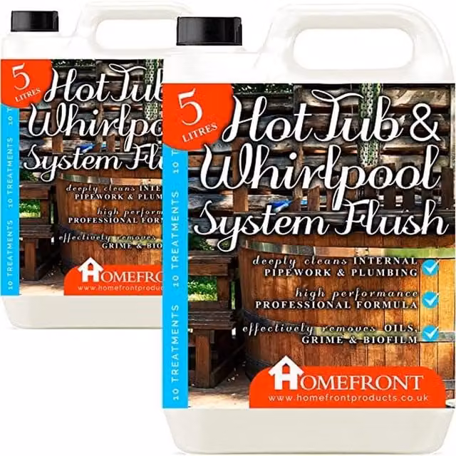 Homefront Hot Tub Spa Jacuzzi Whirlpool System Pipework Flush, White, 10kg