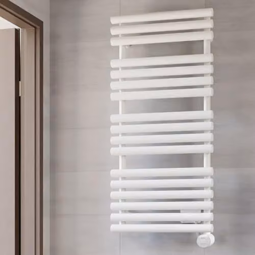 Terma Rolo Towel E Electric Towel Rail with Wifi, White (RAL 9016), H x W: 108.5 x 52.0 cm – 1