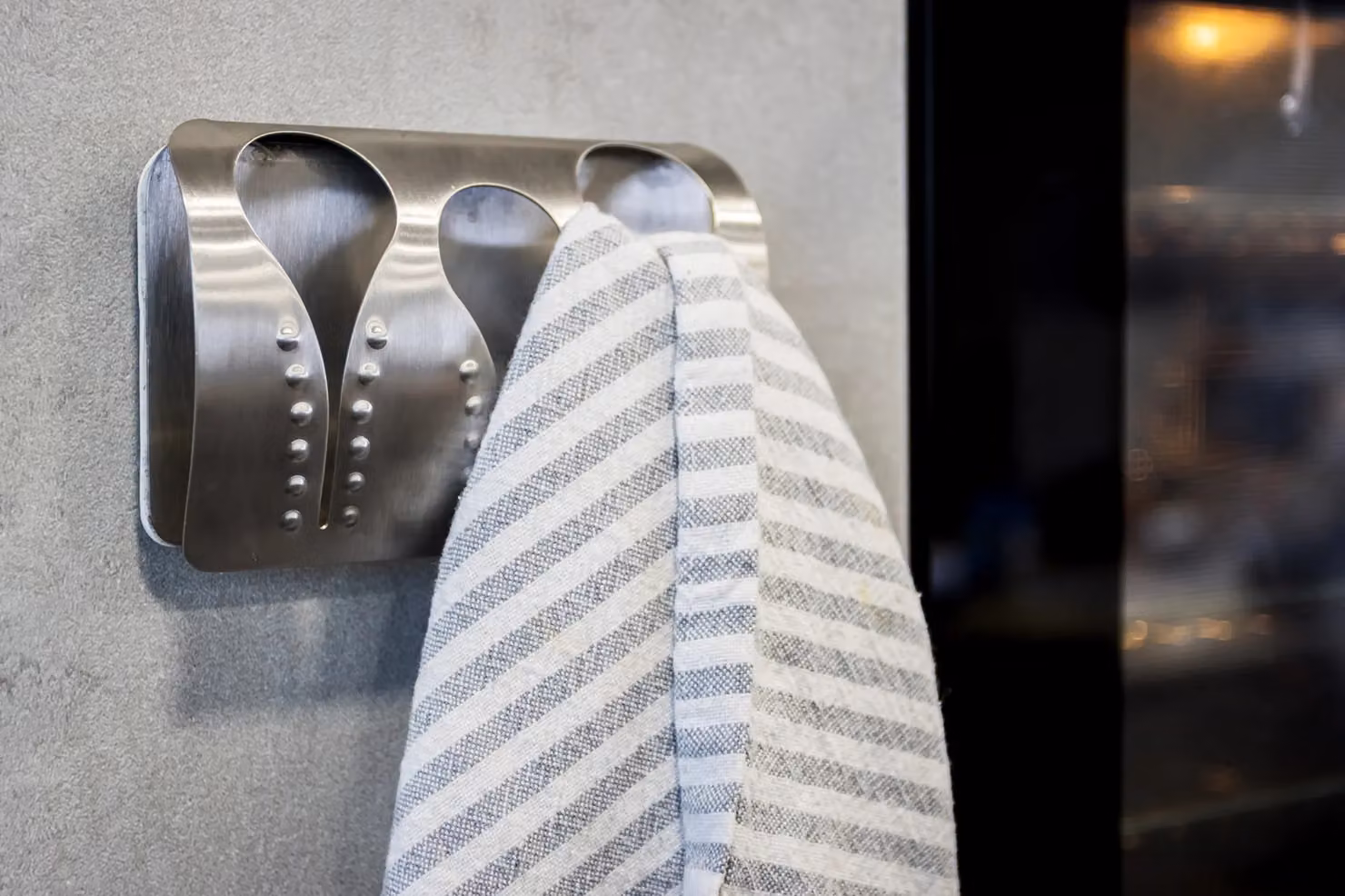 MasterClass Stainless Steel Triple Towel Holder in Silver – 4