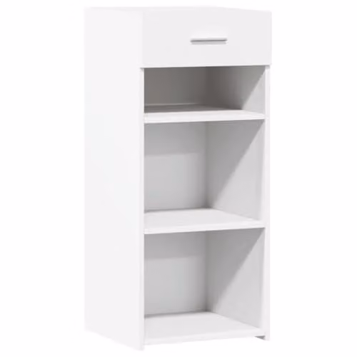 vidaXL White Minimalist Sideboard in Matt MDF, W/D/H: 40 x 42.5 x 93 cm – 1