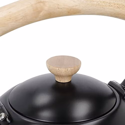 La Cafetiere Black Whistling Kettle with Wooden Handle – 3