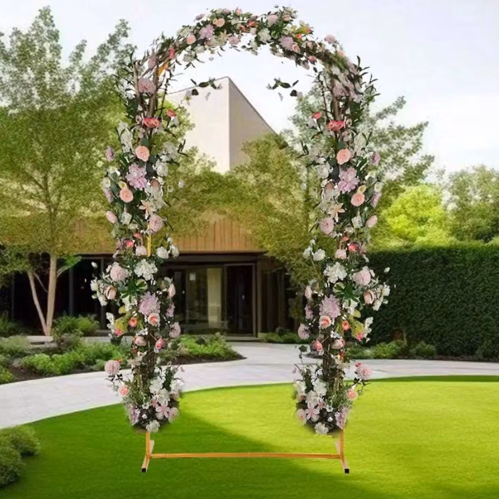 Kelvenix Gold Metal Wedding Arch Door Backdrop Stand – 2