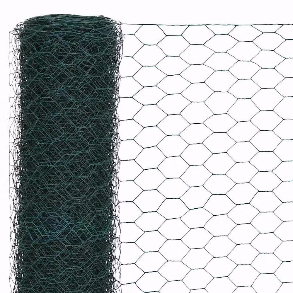 Berkfield Home Green PVC Coated Steel Chicken Wire Fence Mesh, 25 x 1.5 m – 3
