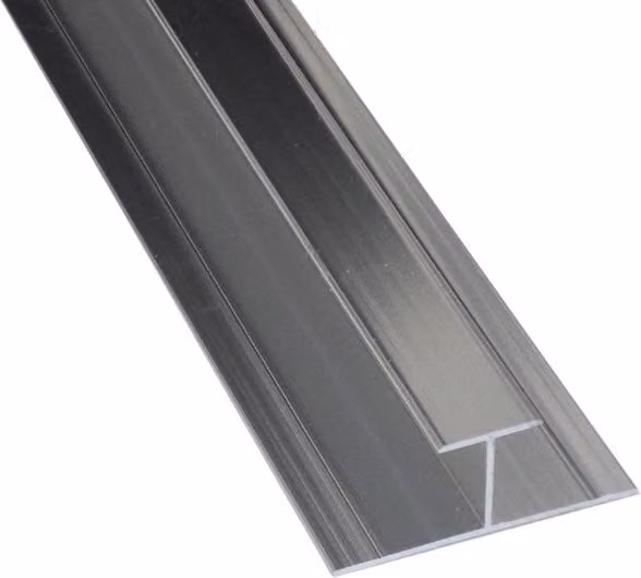 Wetwall Silver 10mm Laminate Wall Panel H Trim, Length: 2420mm