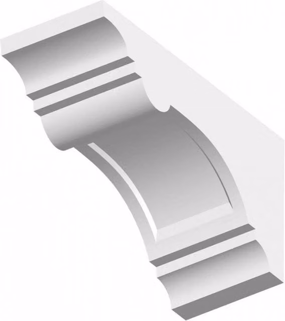 Orac Decor White Larch Dentil Block Exterior Moulding, W/D/H: 10.0 x 13.5 x 25.5 cm